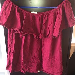 Burgundy crop top